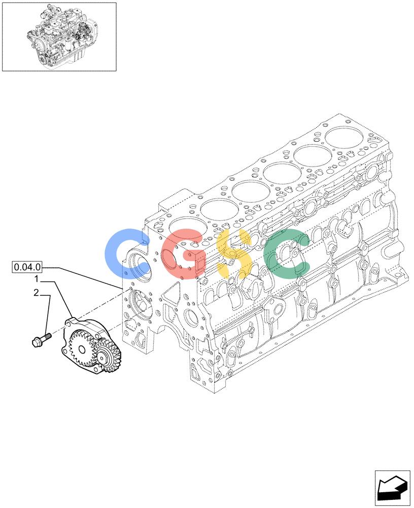 神钢零件查询(F4GE9684B J601) - ENGINE 504124794 - 920019901 (1/08-12/10) (0.30.0[01]) - OIL PUMP - ENGINE (504099881) Kobelco