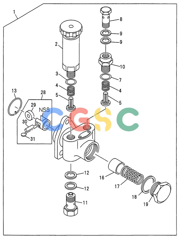纽荷兰零件查询(E135SR) - CRAWLER EXCAVATOR ASN YY04-06254 (08-030) - FEED PUMP, INJECTION PUMP New Holland Constructuion