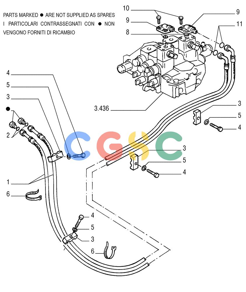 纽荷兰零件查询(FD255) - CRAWLER DOZER (N.A. VERSION) (7/95-) (3.471[01]) - PIPING - HYDRAULIC TILT New Holland Constructuion