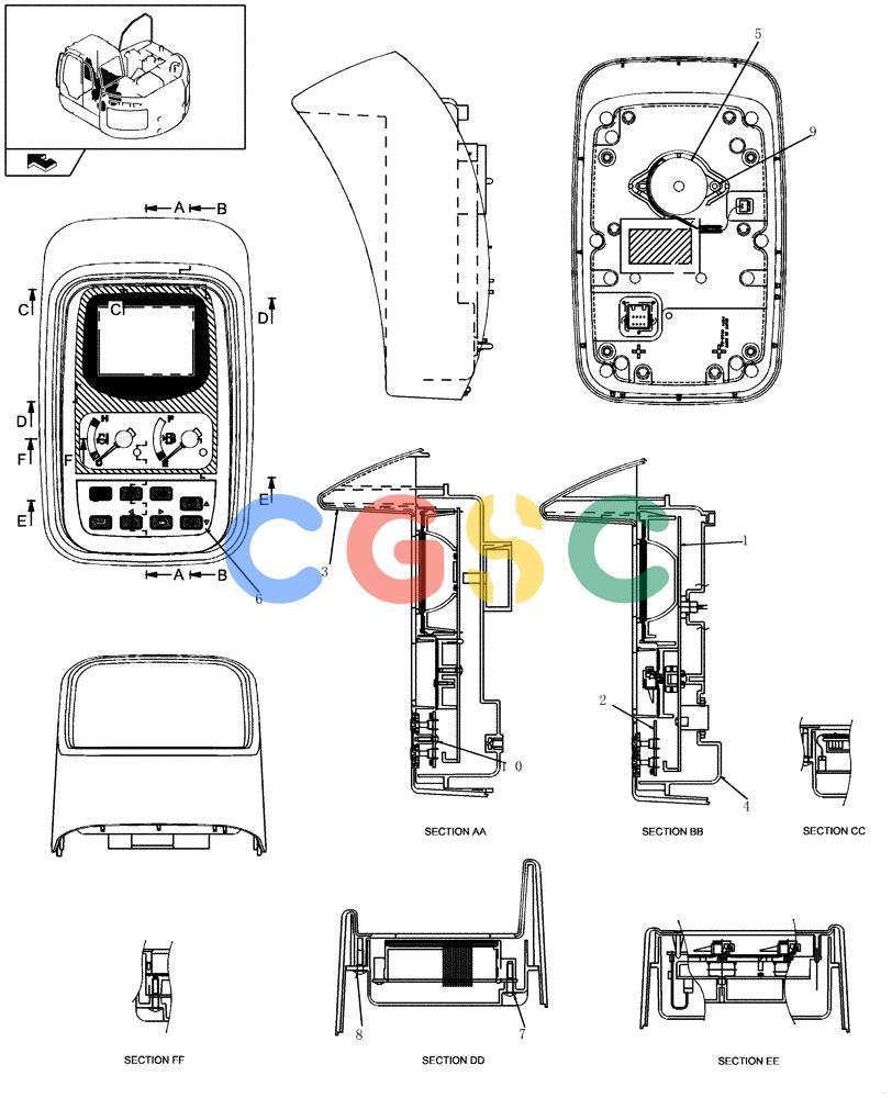 纽荷兰零件查询(E235BSR) - CRAWLER EXCAVATOR (5/07-) (1.220[04]) - ELECTRIC SYSTEM New Holland Constructuion