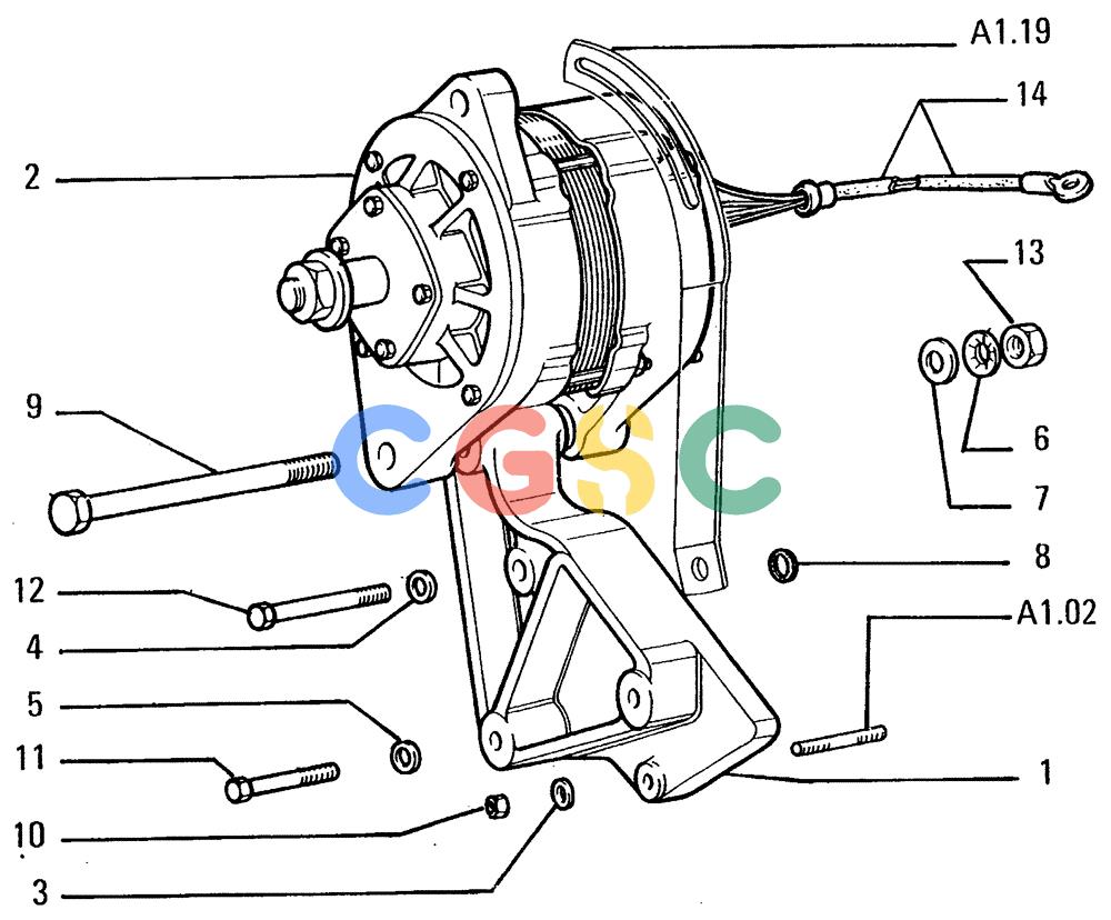 纽荷兰零件查询(FL14E) - CRAWLER LOADER (F3.01[002]) - CURRENT GENERATING SYSTEM New Holland Constructuion