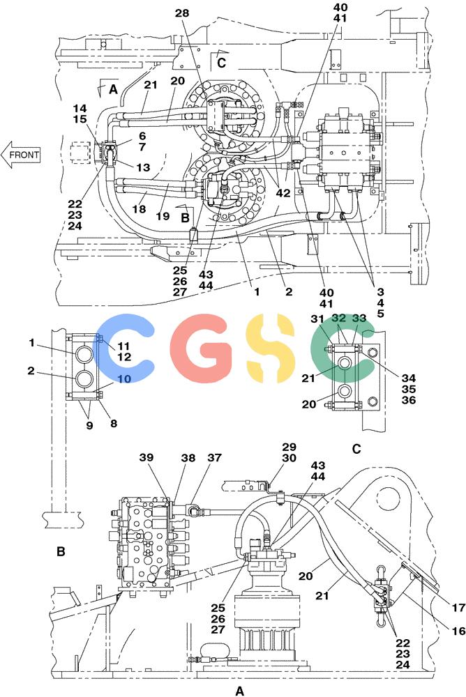 纽荷兰零件查询(E805) - CRAWLER EXCAVATOR (1/05-) (08-035-00[01]) - HYDRAULIC CIRCUIT - SWING MOTOR New Holland Constructuion