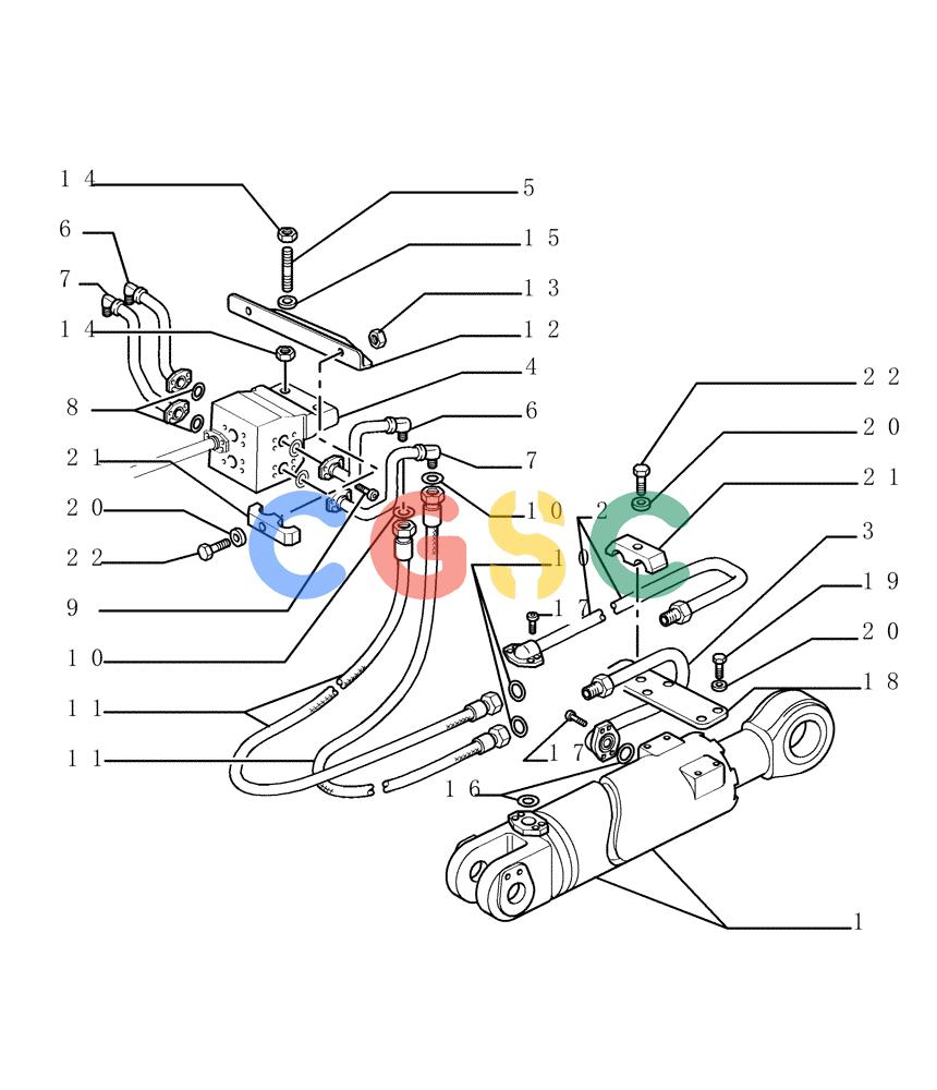 纽荷兰零件查询(DC180PS) - CRAWLER DOZER (11/00-) (9.522[04]) - RIPPER (PD) - LIFT CYLINDERS PIPING - VERSION (01-02) - OPTIONAL CODE 76071211 New Holland Constructuion
