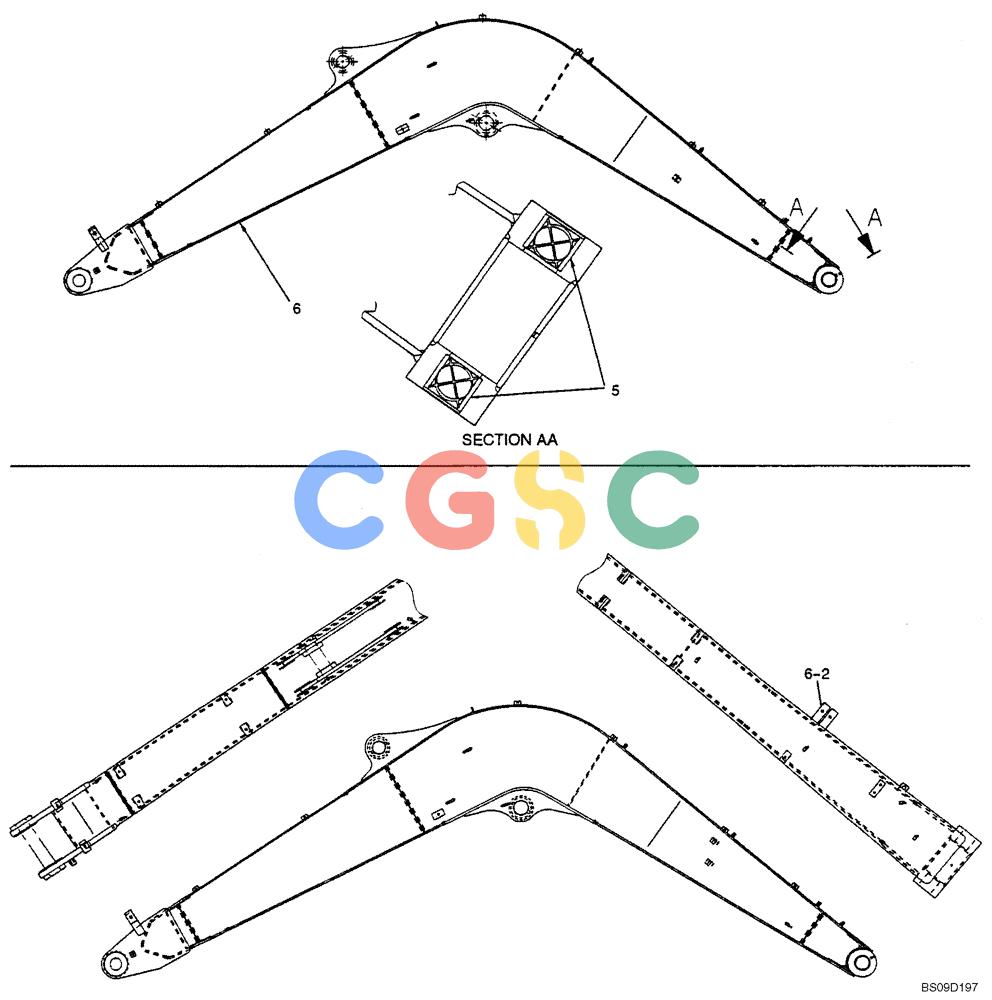 神钢零件查询(NIBBLER) - & BREAKER - SK70SR-1E SHORT RADIUS EXCAVATOR ASN YT02-04001 (4/03-12/04) (06-087[00]) - BOOM, HOE 3.72M (12FT 2IN) (EXTRA), (YT02B00063F5) Kobelco