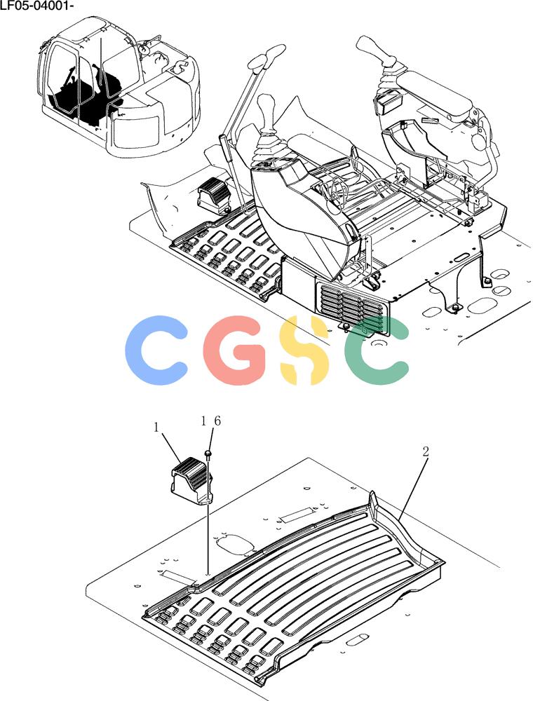 纽荷兰零件查询(E80BMSR) - CRAWLER EXCAVATOR ASN LF05-04001 - (N8TA18060) (120-17[1]) - CONTROLS, OPERATORS New Holland Constructuion