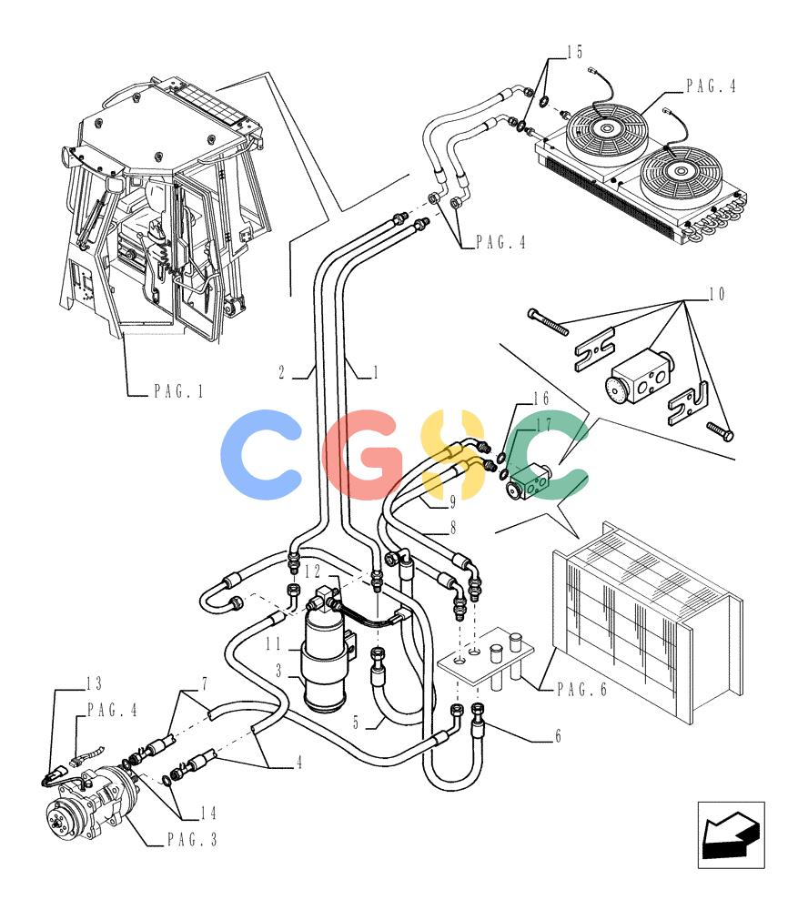 纽荷兰零件查询(DC180.B) - CRAWLER DOZER TIER 2 (3/03-) (9.654[05]) - ROPS CAB WITH CONDITIONER - OPTIONAL CODE 784110231 New Holland Constructuion
