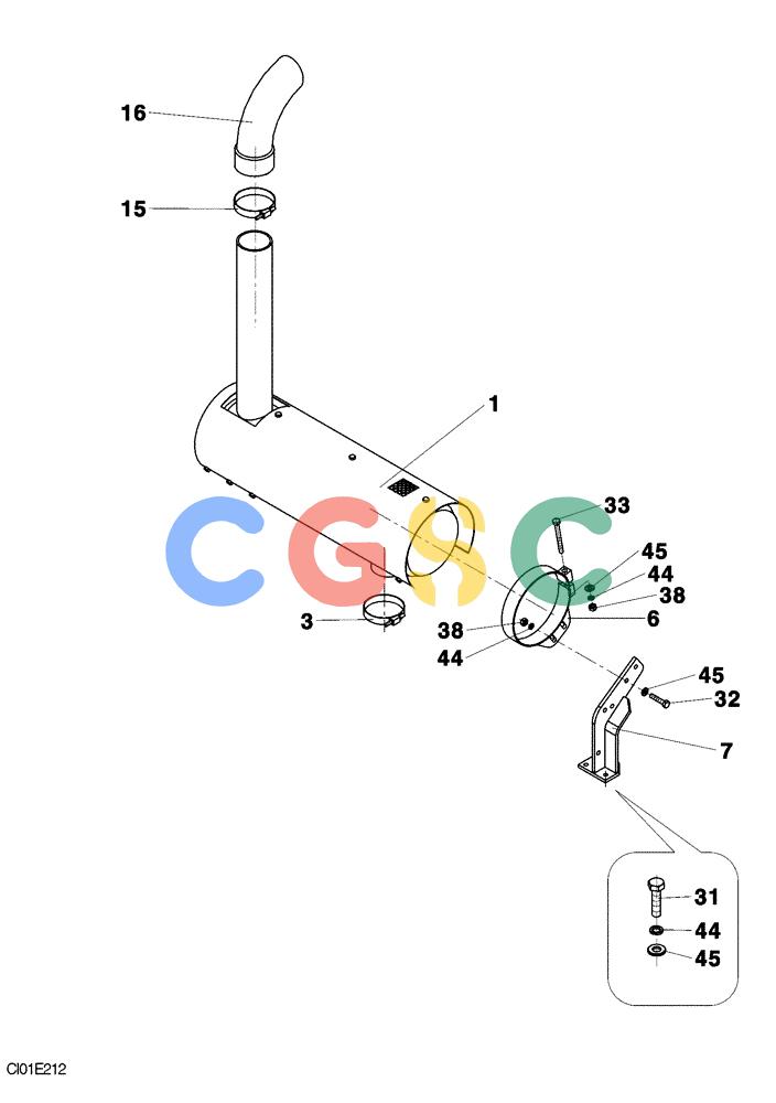 纽荷兰零件查询(CV700) - VIBRATORY ROLLER (9/01-) (02-005-00[01]) - EXHAUST - ENGINE New Holland Constructuion