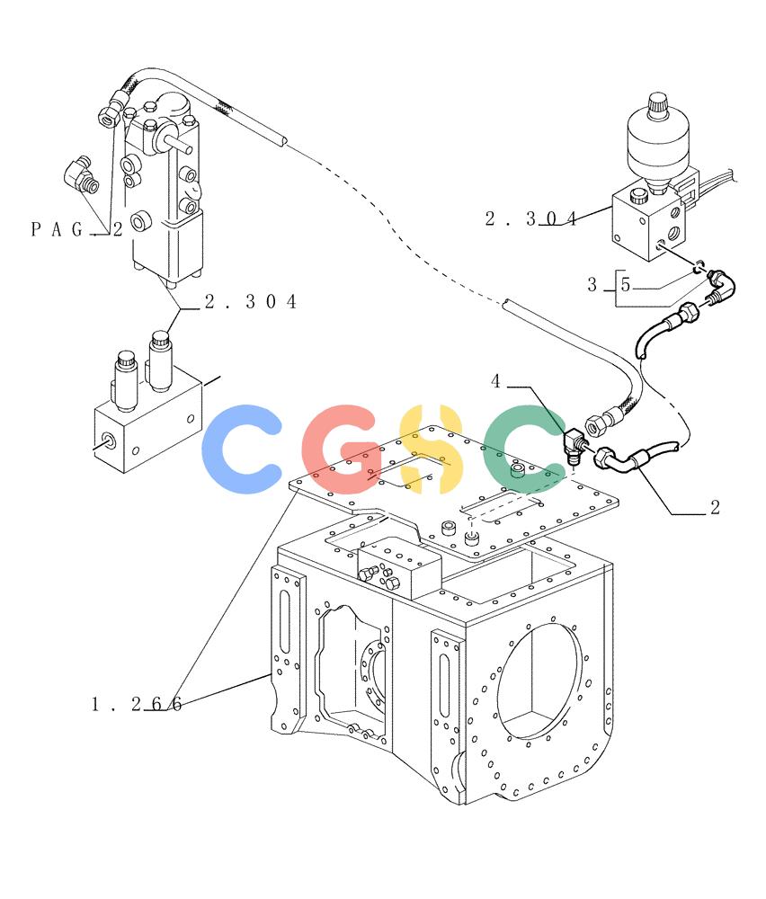 纽荷兰零件查询(DC150PS) - CRAWLER DOZER (2.319[03]) - BRAKE/STEERING DIFFERENTIAL CONNECTING PIPES New Holland Constructuion