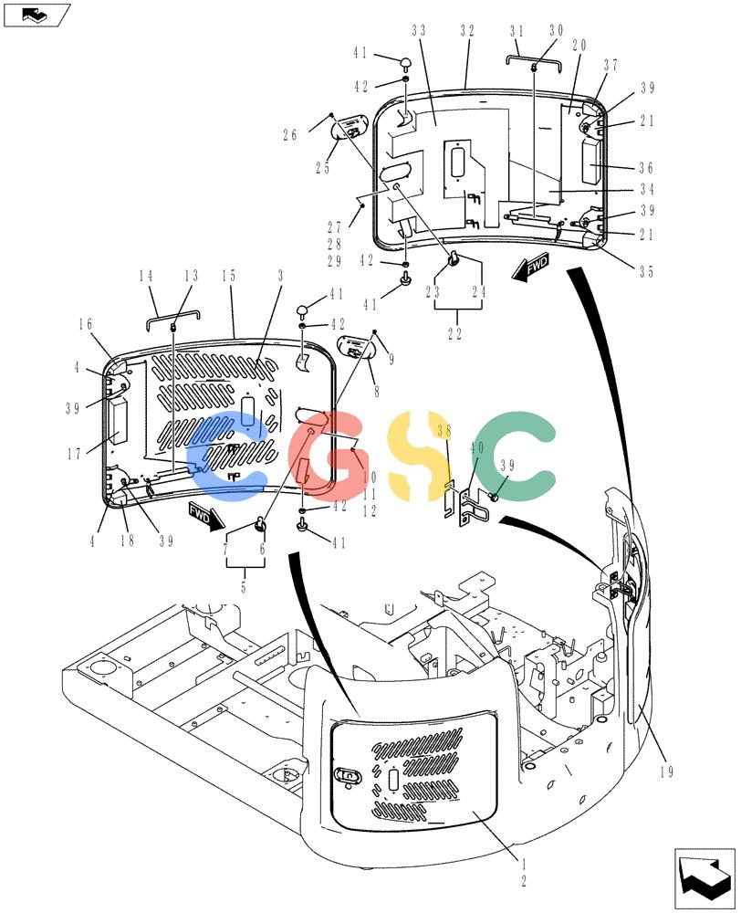 纽荷兰零件查询(E80BMSR) - COMPACT CRAWLER EXCAVATOR ASN LF06-04501 (NBTA18037) (01-069[09]) - GUARD INSTALLATION New Holland Constructuion