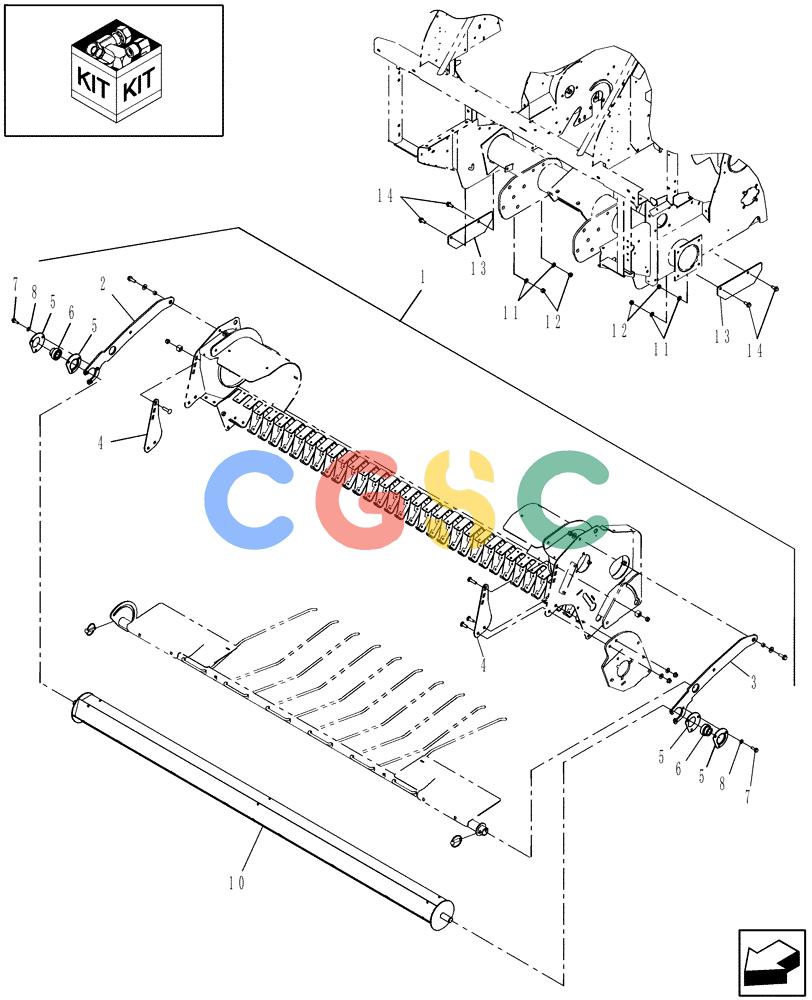 凯斯零件查询(RB564) - CASE IH ROUND BALER (7/07-1/14) (18.77) - DIA KIT, 2M STUFFER ROLLER WINDGUARD, NORTH AMERICA Case Agriculture