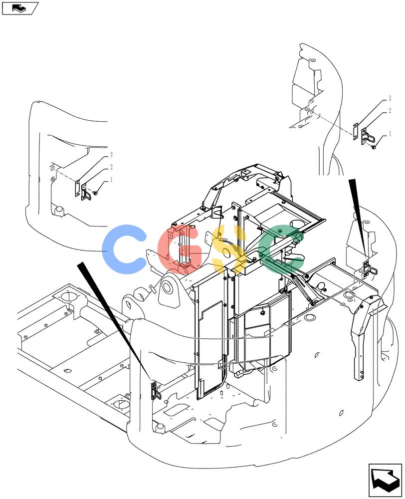 纽荷兰零件查询(E135BSRLC) - CRAWLER EXCAVATOR ASN YH06-08001 (01-069[05]) - GUARD INSTALLATION New Holland Constructuion