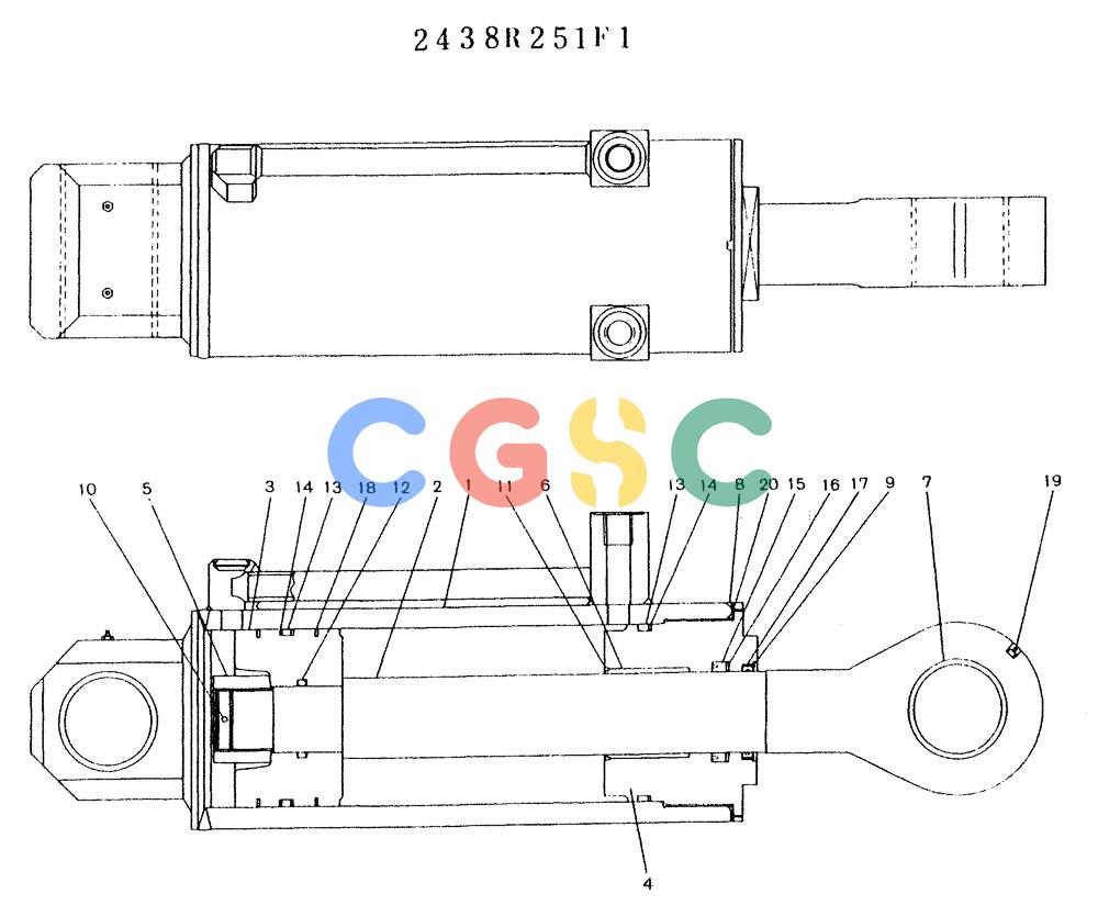 神钢零件查询(K912LC) - MARK II EXCAVATOR ASN YC0301-0737 (1/88-12/03) (11-036) - CYLINDER ASSY Kobelco