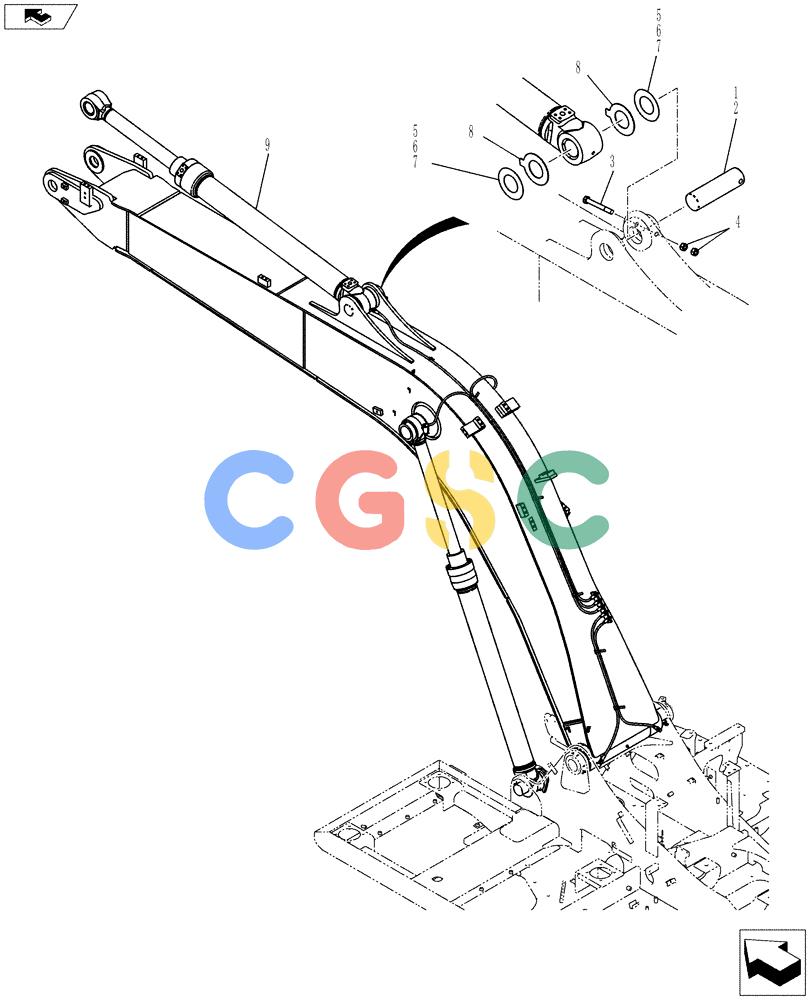 神钢零件查询(ED150-2) - BLADE RUNNER EXCAVATOR/DOZER ASN LH01-01001 (1/09-12/12) (03-015[00]) - ARM CYLINDER INSTALLATION Kobelco