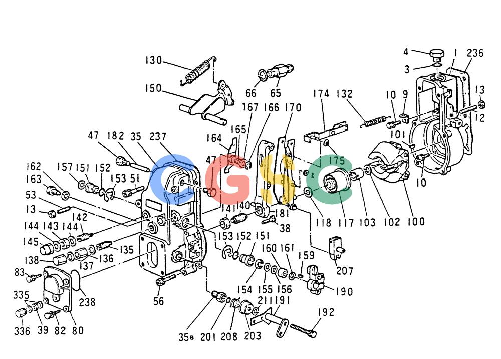 神钢零件查询(6D22-TC) - MITSUBISHI DIESEL ENGINE - K909A, K912A, K916, & K935 (1/76-12/06) (03-006) - GOVERNOR (INNER PARTS) Kobelco
