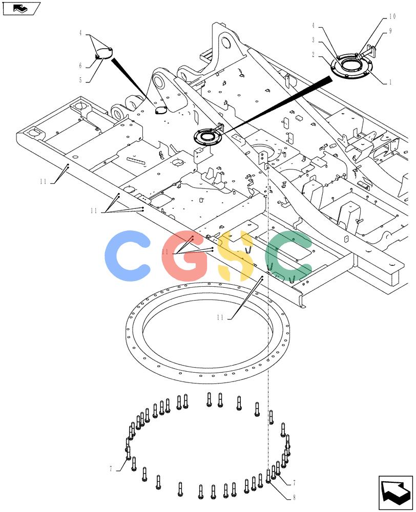 神钢零件查询(SK170 ACERA M-9) - CRAWLER EXCAVATOR - TIER 3 NON-REGULATED (1/12-12/13) (39.101.AC[02]) - FRAME, ASSY, UPPER Kobelco