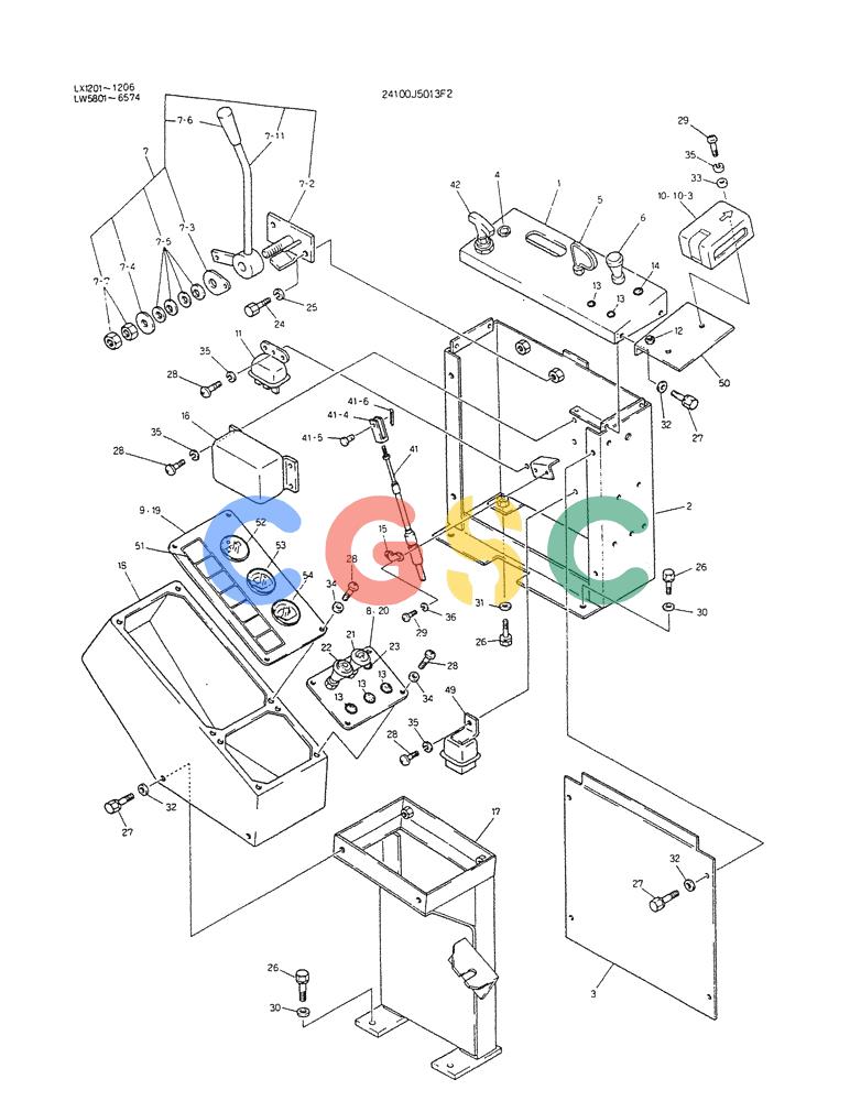 神钢零件查询(K904DL) - EXCAVATOR ASN LX1201 (1/84-12/03) (08-014) - PANEL ASSY, INST Kobelco