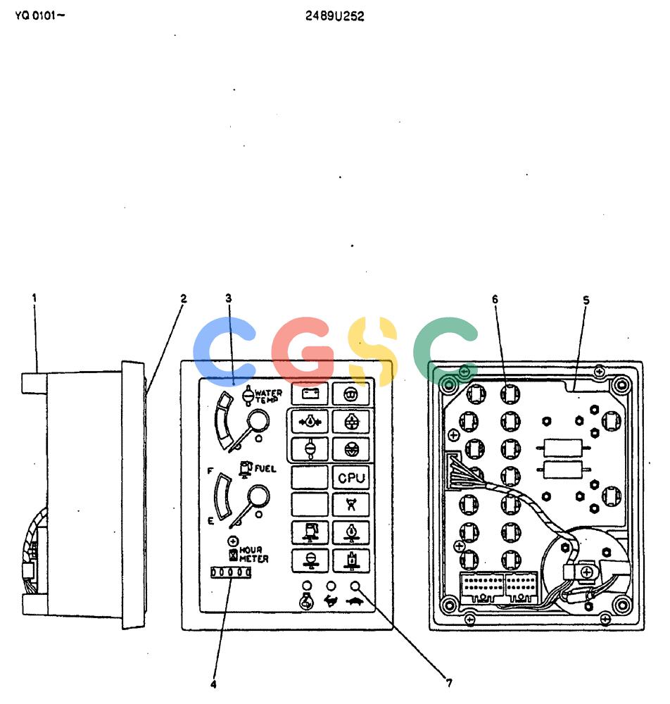 神钢零件查询(MD200BLC) - EXCAVATOR BTW YQ0101 - YQ0564 (1/80-12/06) (05-010) - GAUGE, CLUSTER Kobelco