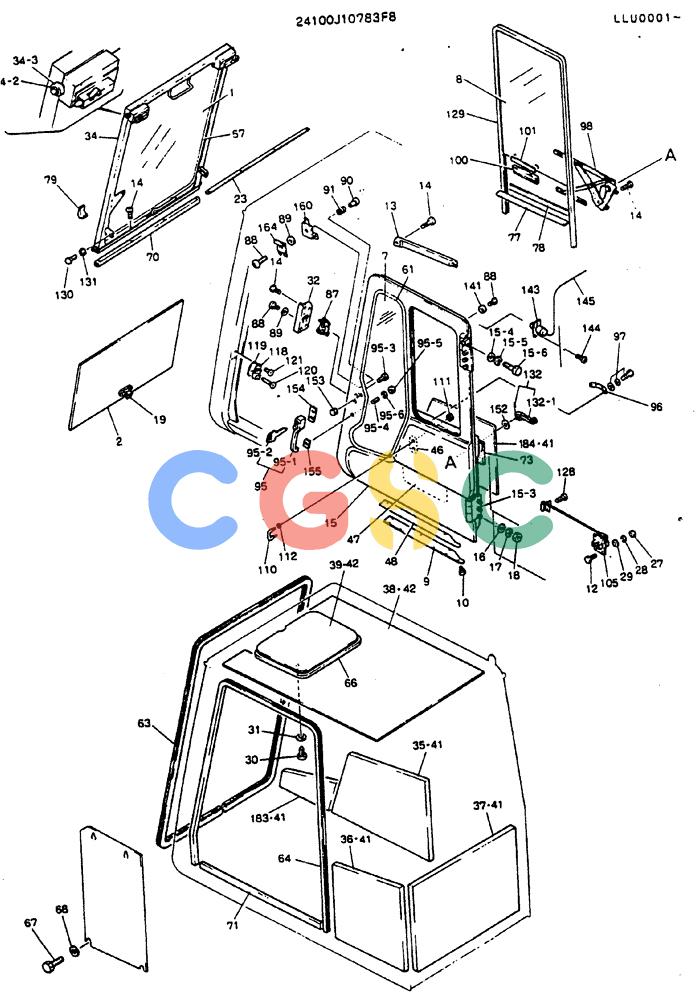 神钢零件查询(MD240BLC) - EXCAVATOR BTW LLU0001 - LLU0300 (1/80-12/06) (02-002[02]) - CAB ASSY Kobelco