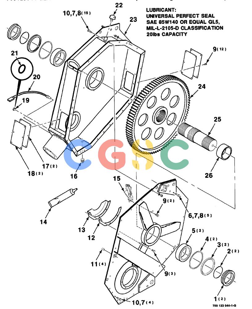 凯斯零件查询(8575) - CASE IH MID-SIZE RECTANGULAR BALER (NORTH AMERICA) (1/95-12/00) (02-026) - GEARBOX ASSEMBLY 700123044 GEARBOX ASSEMBLY COMPLETE, INCLUDES PAGES 2-26 THRU 2-29 Case Agriculture