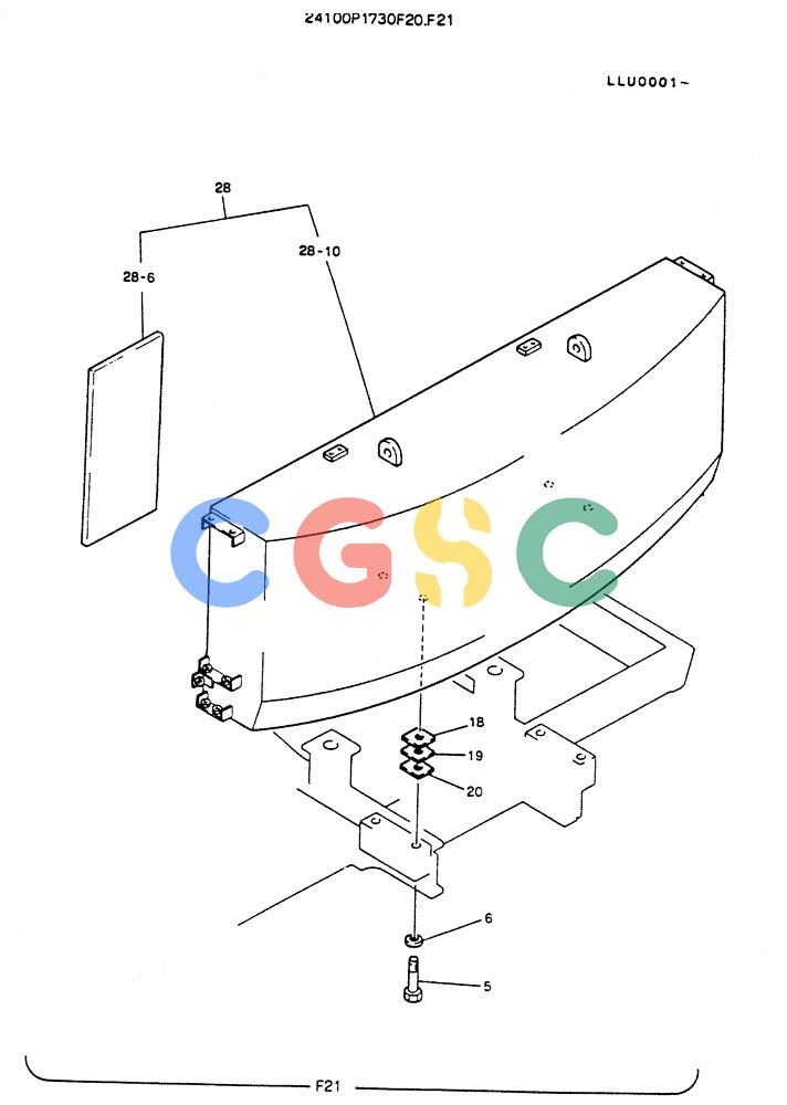 神钢零件查询(K909LC) - MARK II EXCAVATOR ASN LLU-0001 (1/87-12/03) (01-002[02]) - COUNTER WEIGHT, ASSY Kobelco