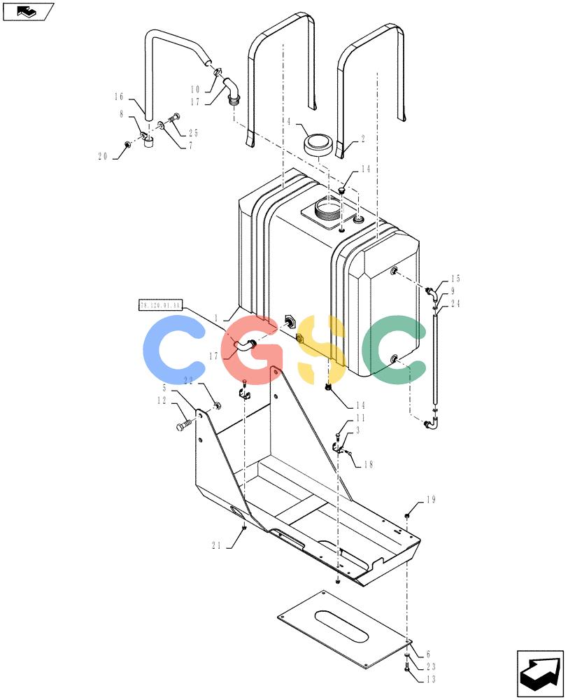 凯斯零件查询(810) - FLEX-AIR APPLICATOR - 2012 (2/12-) (78.120.01.AB) - FOAM MARKER TANK Case Agriculture