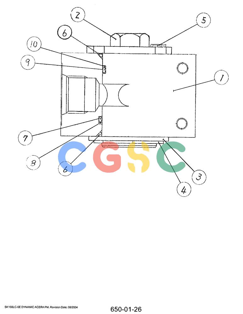 神钢零件查询(SK160LC-6E) - DYNAMIC ACERA EXCAVATOR 08/2004 ASN YM03U0523 (8/04-12/07) (07-010) - VALVE SELECTOR (24100P1005F1) Kobelco