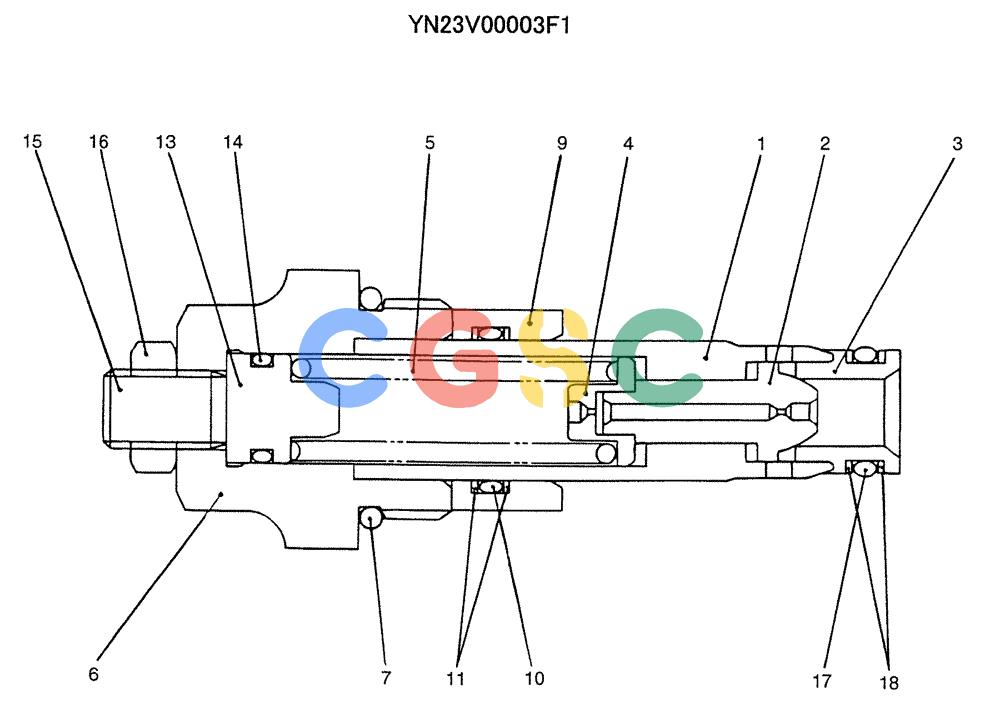 纽荷兰零件查询(E235SRLC) - CRAWLER EXCAVATOR BTW YU04-00837 - YU04-01417 (07-025) - VALVE ASSY, RELIEF New Holland Constructuion