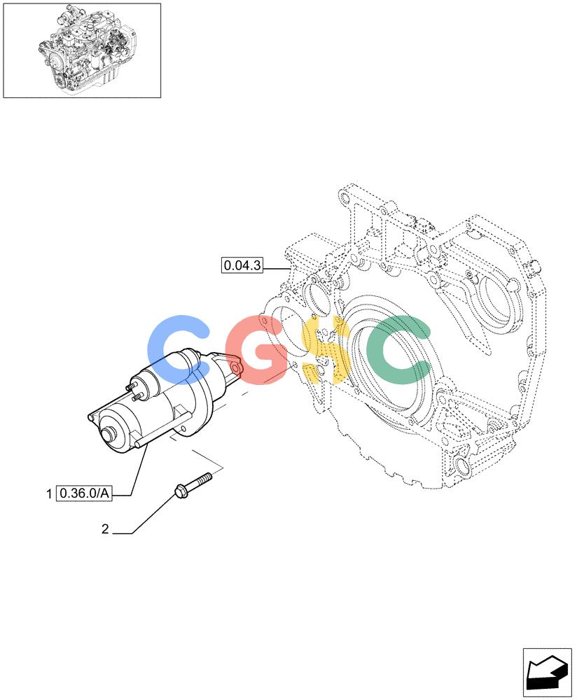 神钢零件查询(F4GE9684B J601) - ENGINE 504124794 - 920019901 (1/08-12/10) (0.36.0[01]) - STARTER MOTOR (504028114-504036933) Kobelco