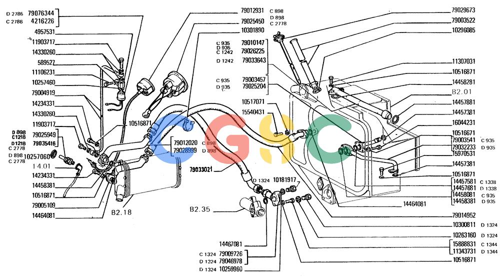 纽荷兰零件查询(FD20) - CRAWLER DOZER (B2.06[001]) - TRANSMISSION LUBRICATION SYSTEM New Holland Constructuion