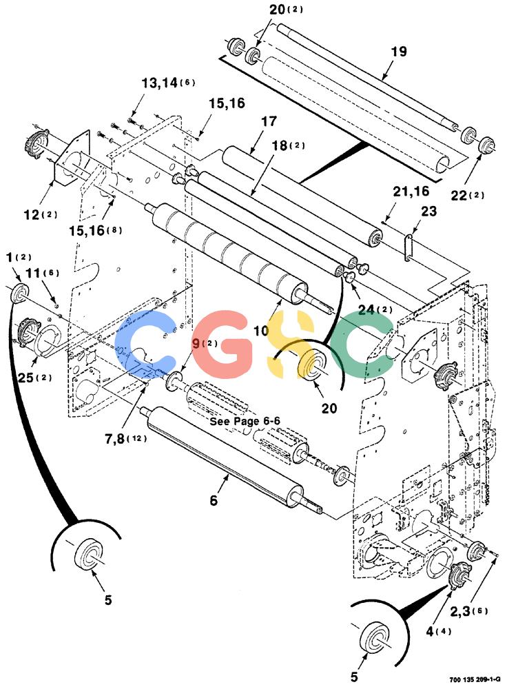 凯斯零件查询(RS561) - CASE IH ROUND BALER (1/99-12/00) (06-002) - ROLLER ASSEMBLIES (UPPER) (S.N. CFH0156001 THRU CFH0156339) Case Agriculture