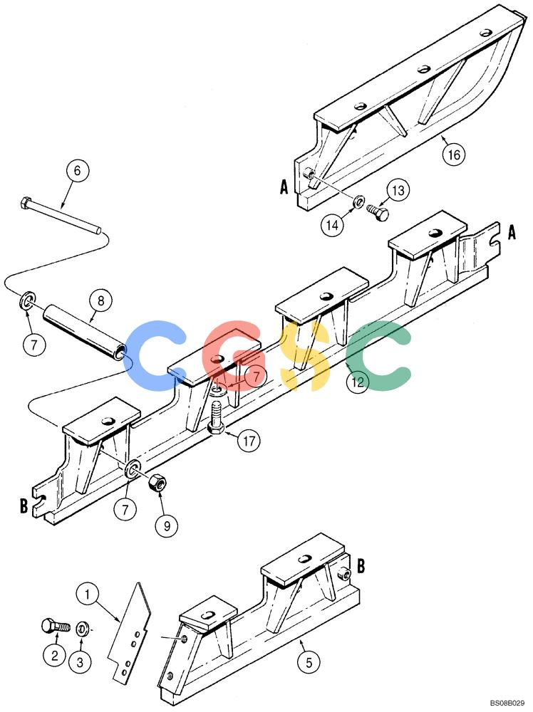 纽荷兰零件查询(D85B) - CRAWLER DOZER TIER 3 (3/08-) (05-08) - TRACK GUARDS New Holland Constructuion