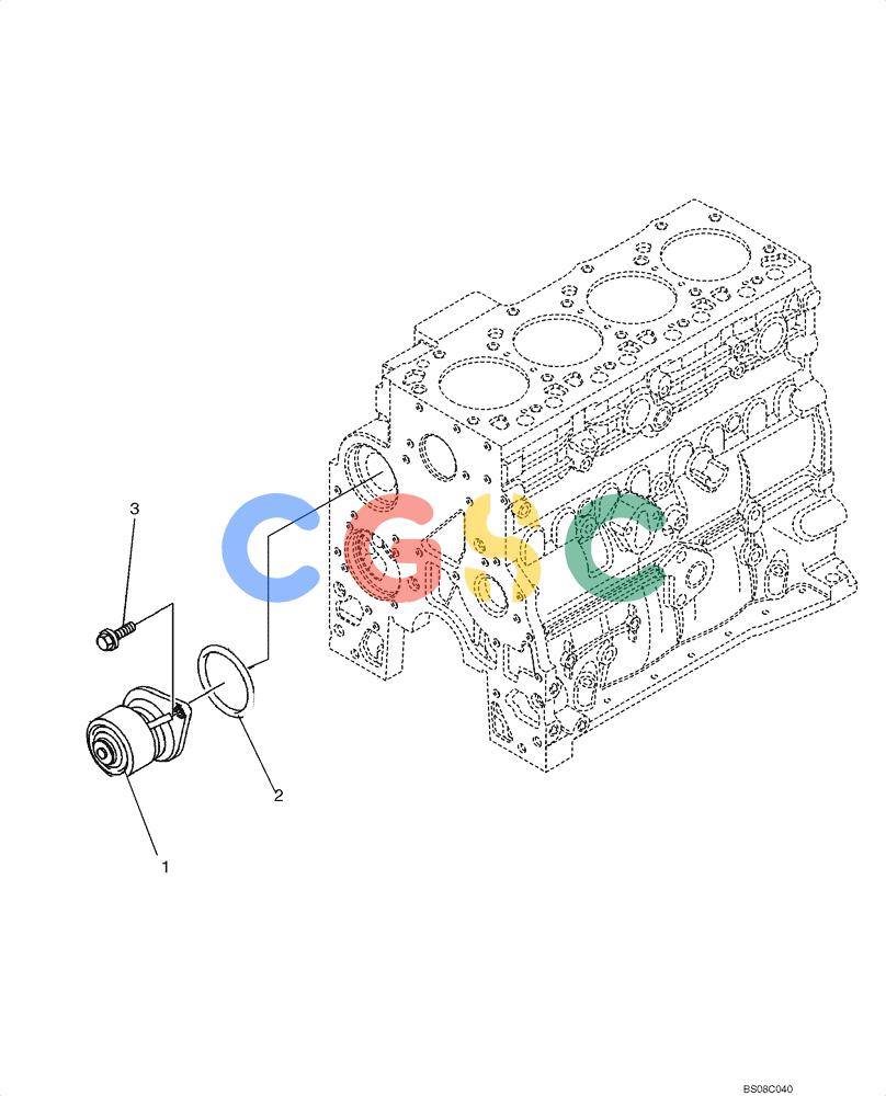 纽荷兰零件查询(D85B) - CRAWLER DOZER TIER 3 (3/08-) (02-18) - WATER PUMP New Holland Constructuion