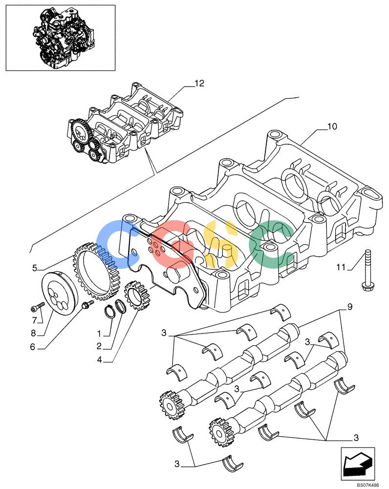 纽荷兰零件查询(D95B) - CRAWLER DOZER TIER 3 (3/08-) (02-28) - DYNAMIC BALANCER, GEARS & SHAFTS New Holland Constructuion