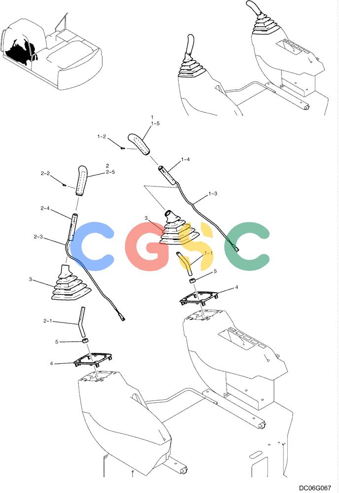 纽荷兰零件查询(E175B) - CRAWLER EXCAVATOR - TIER 3 (ROPS CAB) ASN NBDA17800 (6/13-) (01-070[00]) - GRIP ASSY New Holland Constructuion
