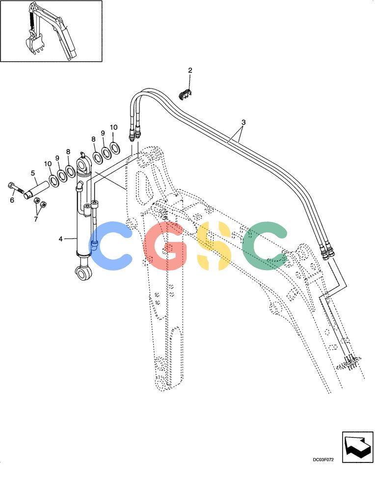纽荷兰零件查询(E15) - COMPACT CRAWLER EXCAVATOR (N.A.) (1/06-) (08-13[00]) - HYDRAULIC LINES - ARM New Holland Constructuion