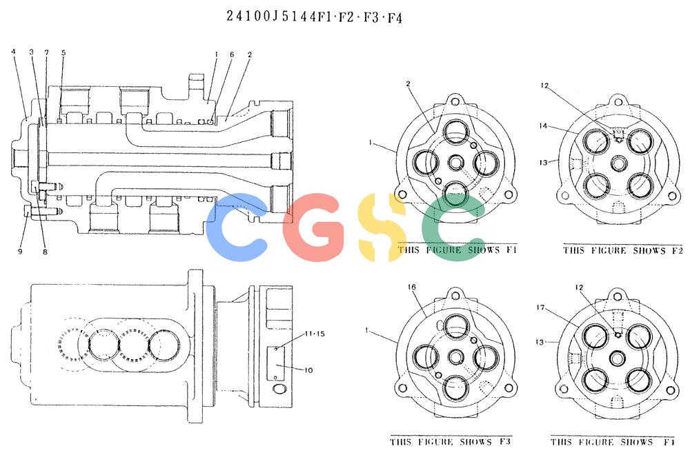 神钢零件查询(K909LC) - MARK II EXCAVATOR BTW LL1207 - LL1487 (1/87-12/03) (11-027) - JOINT ASSY, SWIVEL Kobelco