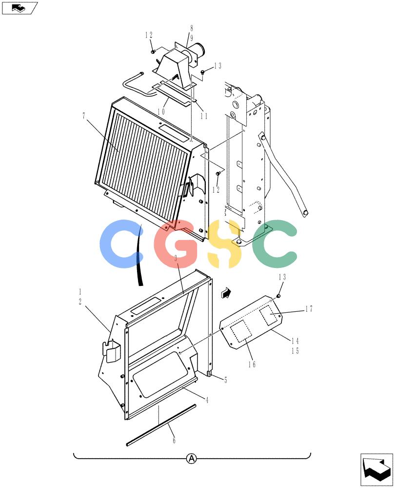 纽荷兰零件查询(E70BSR) - COMPACT CRAWLER EXCAVATOR ASN YT06-18001 (01-008[02]) - RADIATOR GROUP New Holland Constructuion