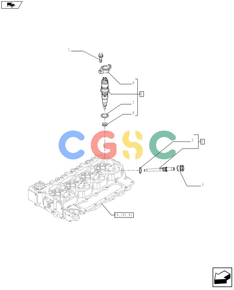 神钢零件查询(F4HFE413J A003) - ENGINE 5801404986 - 84371228 (1/10-) (10.218.02) - INJECTION EQUIPMENT - INJECTOR (2855900) Kobelco