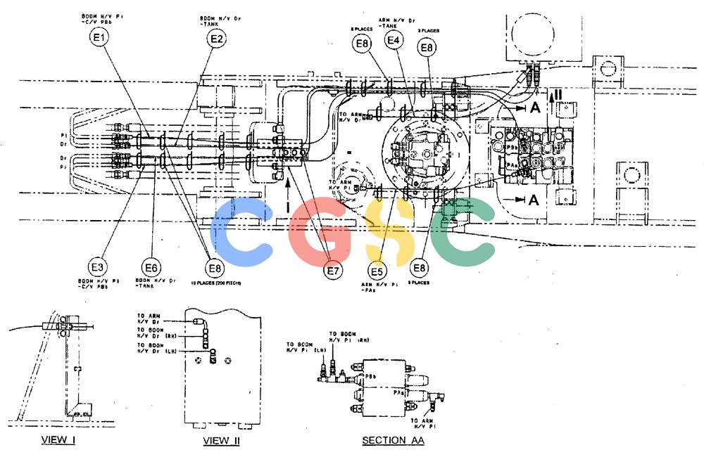 神钢零件查询(ED190LC) - BLADE RUNNER EXCAVATOR/DOZER BTW YL02U0101 - YL03U0135 (1/02-12/06) (01-035[04]) - REMOTE, CONTOL LINES (BOOM & ARM SAFETY) (BREAKER), P/N YM68H00002F1 Kobelco