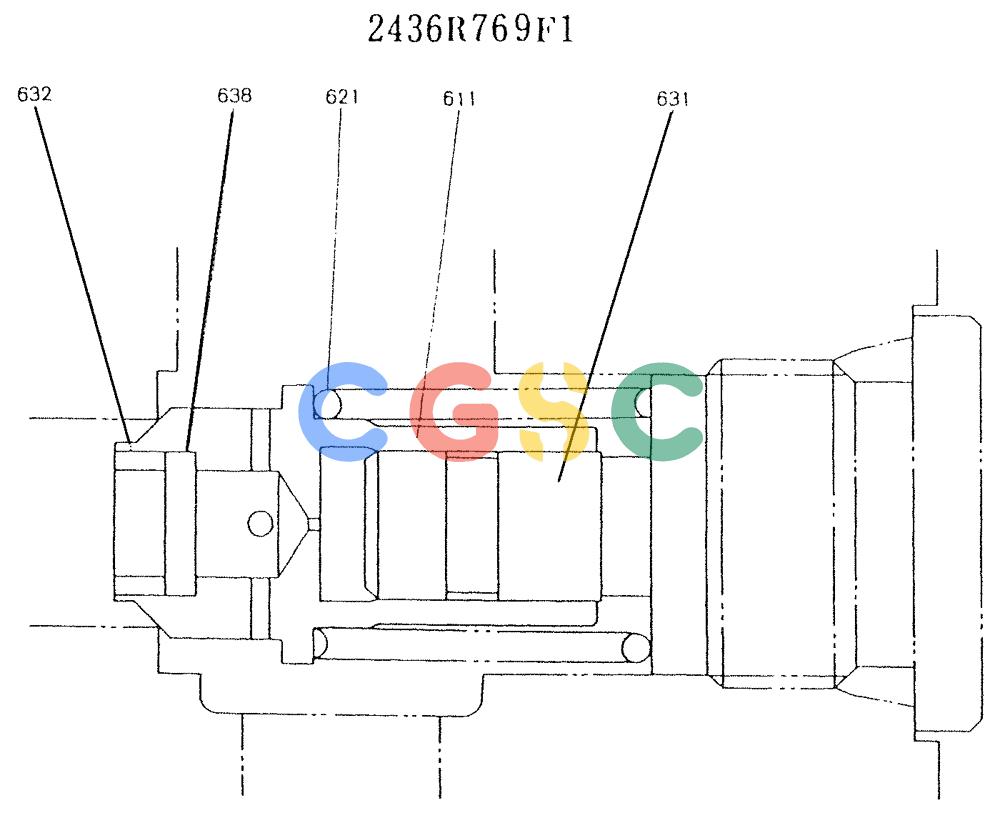神钢零件查询(K904L) - MARK II EXCAVATOR BTW LX1501 - LX1525 (1/88-12/03) (11-004) - VALVE ASSY, RELIEF, P/N 2436R769F1 Kobelco