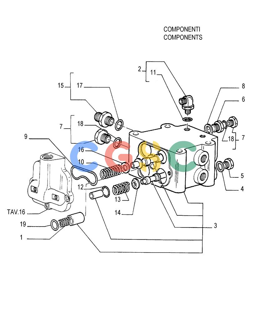 纽荷兰零件查询(FD175) - CRAWLER DOZER (N.A. VERSION)(S/N 061640 & AFTER) (1/93-) (1.277[15]) - REAR TRANSMISSION - CONTROL VALVE New Holland Constructuion