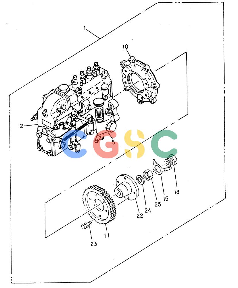 神钢零件查询(MD140C) - EXCAVATOR ASN YPU00501 (1/80-12/06) (13-015) - INJECTION PUMP Kobelco