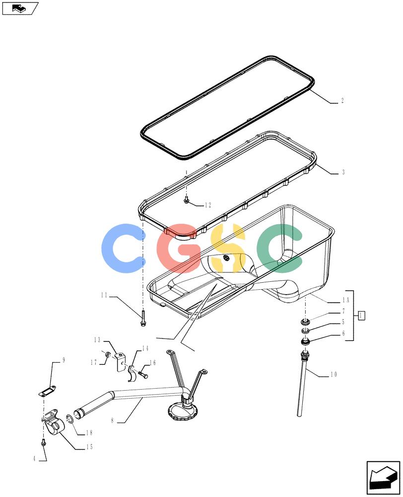 神钢零件查询(F4GE9684F J602) - ENGINE - 504375333 - 84250815 (1/13-) (10.102.01) - ENGINE OIL SUMP (2854229) Kobelco