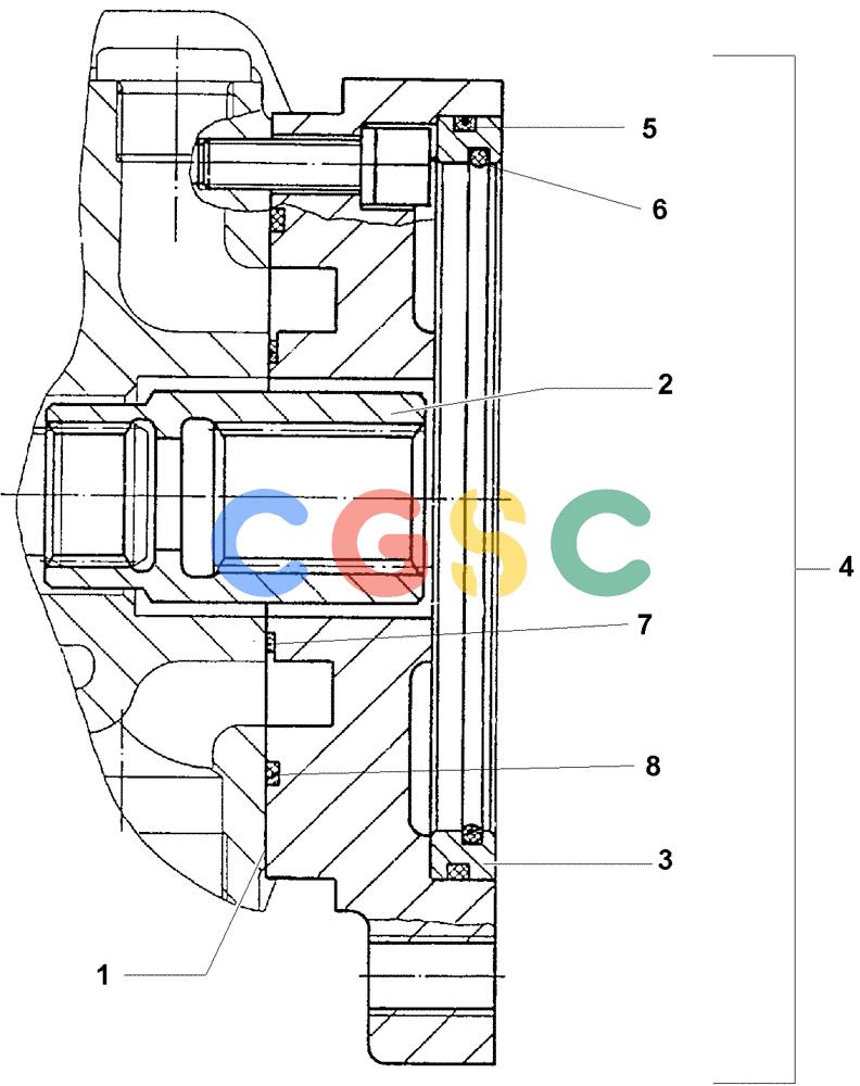 纽荷兰零件查询(DC80) - CRAWLER DOZER (N.A. VERSION) (4/99-) (2.325[06A]) - HYDROSTATIC DRIVE PUMPS - SUPPORT ASSY. DC70 - DC80 New Holland Constructuion