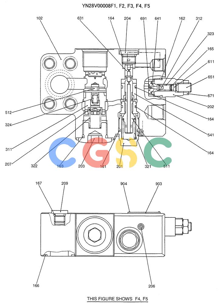 纽荷兰零件查询(E235SRLC) - CRAWLER EXCAVATOR BTW YU04-00837 - YU04-01417 (07-026[02]) - VALVE ASSY, HOLDING New Holland Constructuion