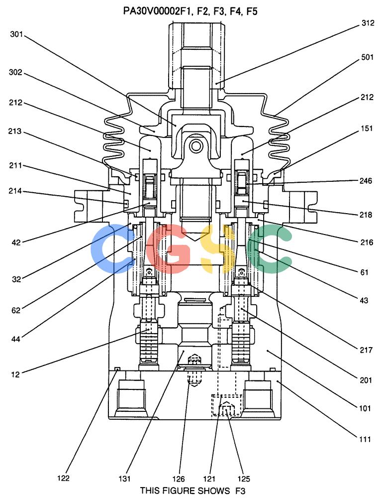 纽荷兰零件查询(E135SR) - CRAWLER EXCAVATOR ASN YY04-06254 (07-006[02]) - VALVE ASSY, PILOT (TILT ANGLE DOZER) New Holland Constructuion