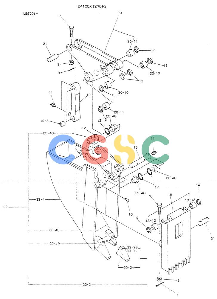 神钢零件查询(K903) - MARK II EXCAVATOR BTW LE6601 - LE7871 (1/88-12/03) (09-009) - BUCKET ASSY, EJECTOR Kobelco