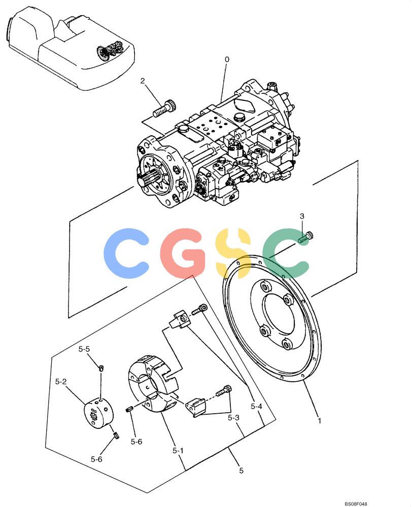 神钢零件查询(SK160LC) - DYNAMIC ACERA EXCAVATOR 11/2000 ASN YM02U0101 (11/00-12/02) (01-014) - POWER TAKE-OFF ASSEMBLY Kobelco