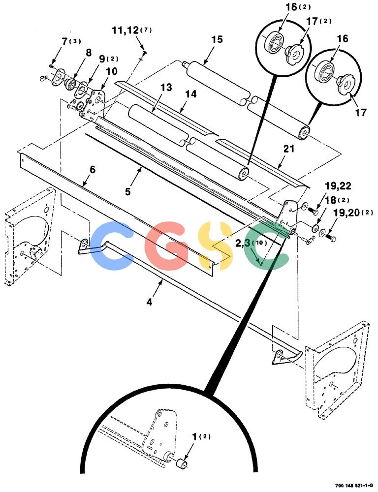 凯斯零件查询(RS561) - CASE IH ROUND BALER (1/99-12/00) (07-048) - MESH WRAP ROLLER ASSEMBLIES Case Agriculture