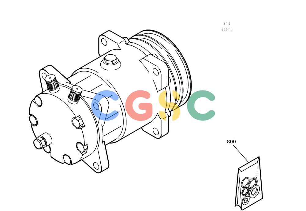 纽荷兰零件查询(EC450) - CRAWLER EXCAVATOR (SN: 750001-UP) (11/99-) (26.012[001]) - COMPRESSOR (S/N 750001-UP) New Holland Constructuion